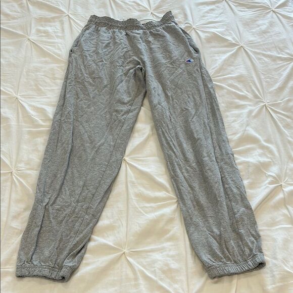 Champion Women's Gray Elastic Waist Drawstring Athletic Jogger Sweatpants Size S - Picture 1 of 9